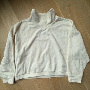 Madewell Cream Textured Top | Size XL